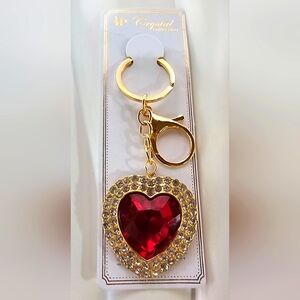 Heart Rhinestone Keychain